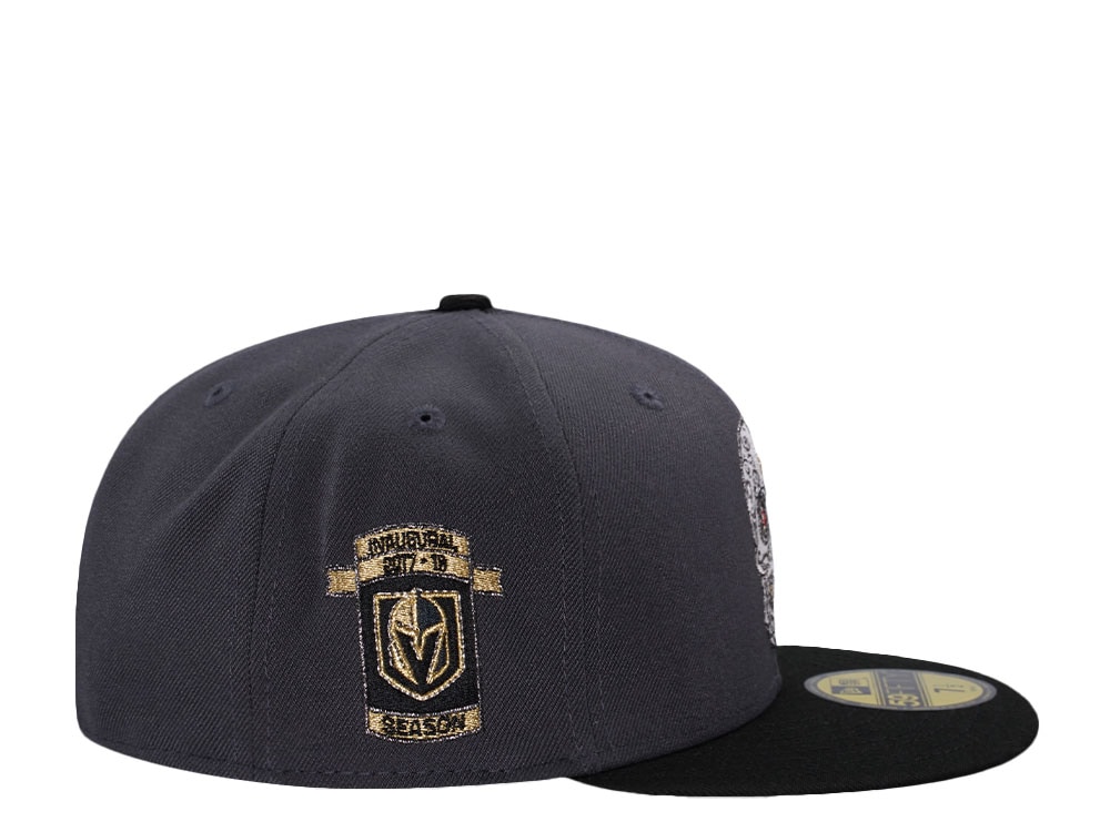 New Era Vegas Golden Knights Inaugural Season 2017 Graphite Skull Two Tone Edition 59Fifty Fitted Casquette