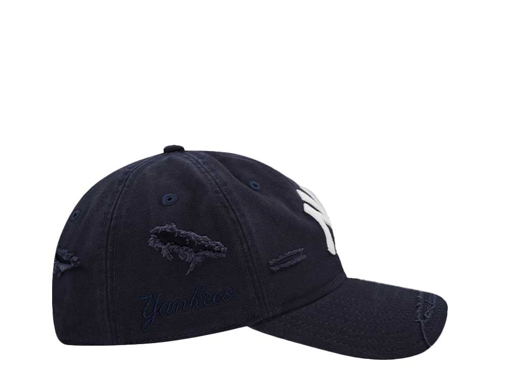 New Era New York Yankees Navy Washed Distress 9Twenty Strapback Casquette