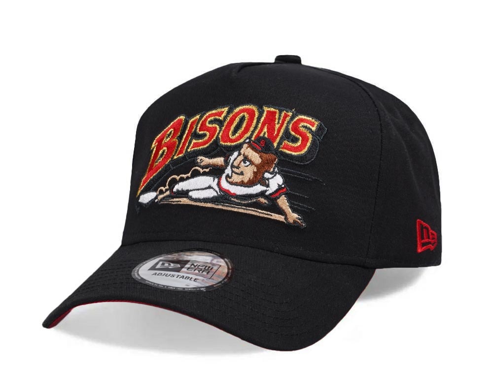 New Era Buffalo Bisons Black and Red 9Forty A Frame Snapback Casquette