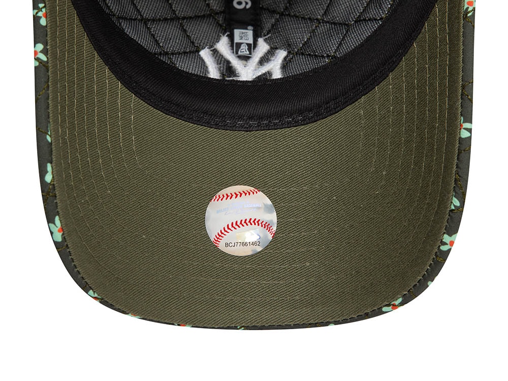 New Era New York Yankees Floral Quilt Olive Womens 9Twenty Strapback Casquette