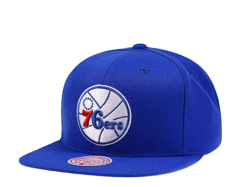 Mitchell & Ness Philadelphia 76ers Wool Solid Snapback Casquette