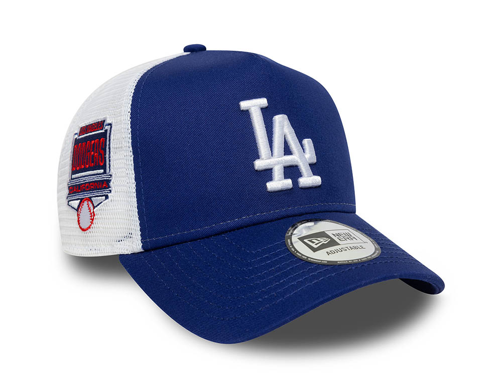 New Era Los Angeles Dodgers Side Patch 9Forty A-Frame Trucker Snapback Casquette