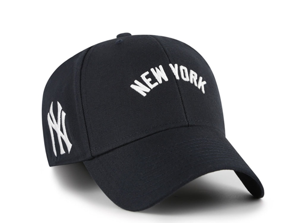 47 Brand New York Yankees Ballpark Script Navy Edition MVP Strapback Casquette