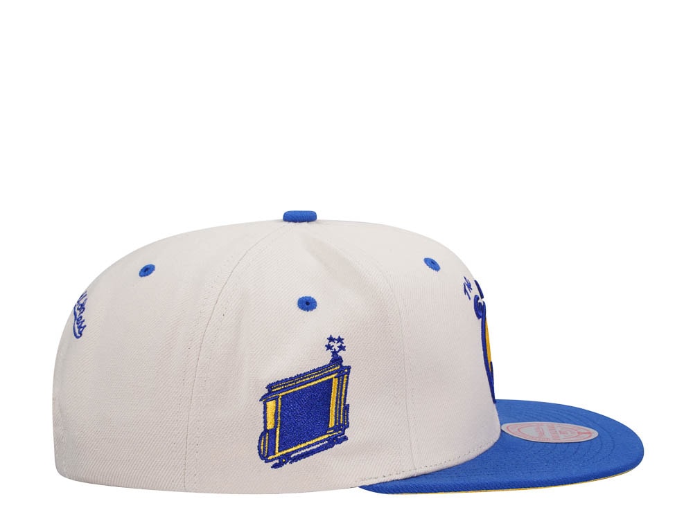 Mitchell & Ness Golden State Warriors Sail Off White Two Tone Snapback Casquette
