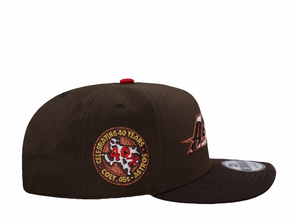 New Era Houston Astros 40th Anniversary Walnut Two Tone Edition 9Fifty A Frame Snapback Casquette