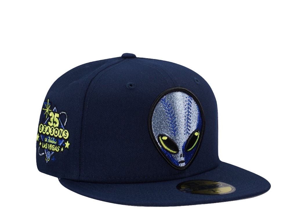New Era Las Vegas 51s Alien 35th Seasons Neon Ocean Blue Edition 59Fifty Fitted Casquette