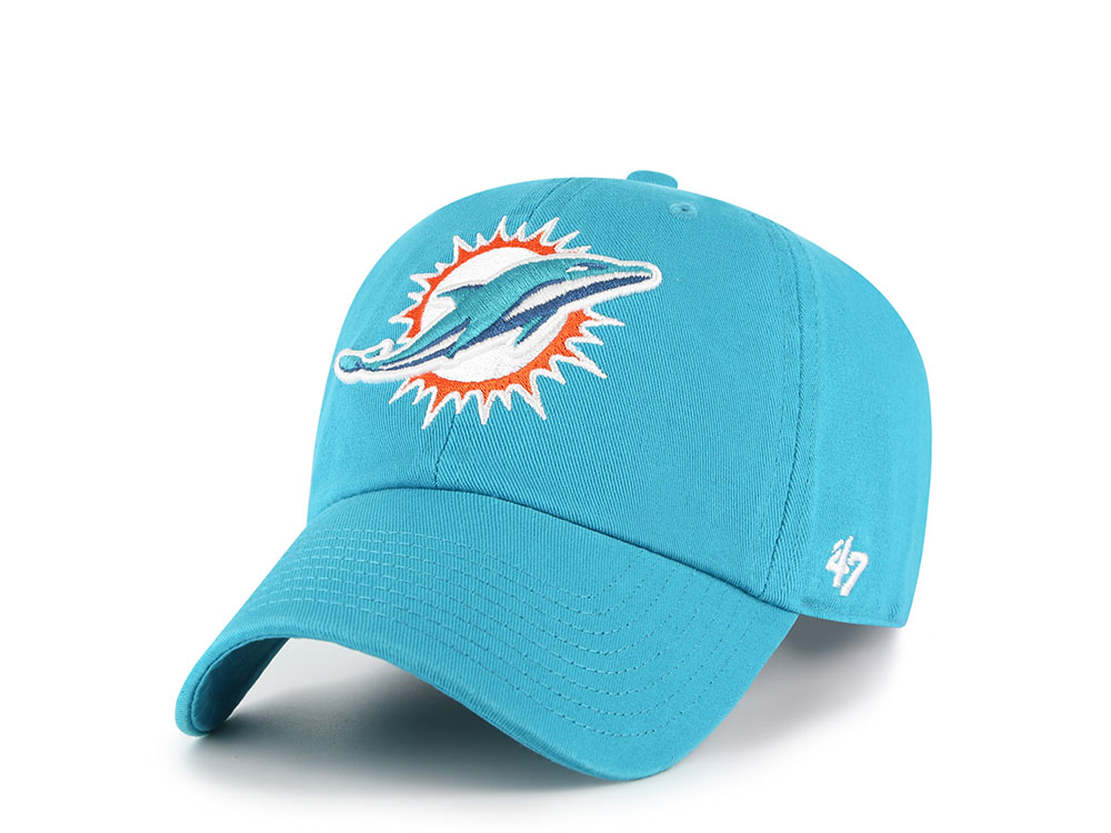 47Brand Miami Dolphins Neptune Blue Classic Edition Clean Up Strapback Casquette
