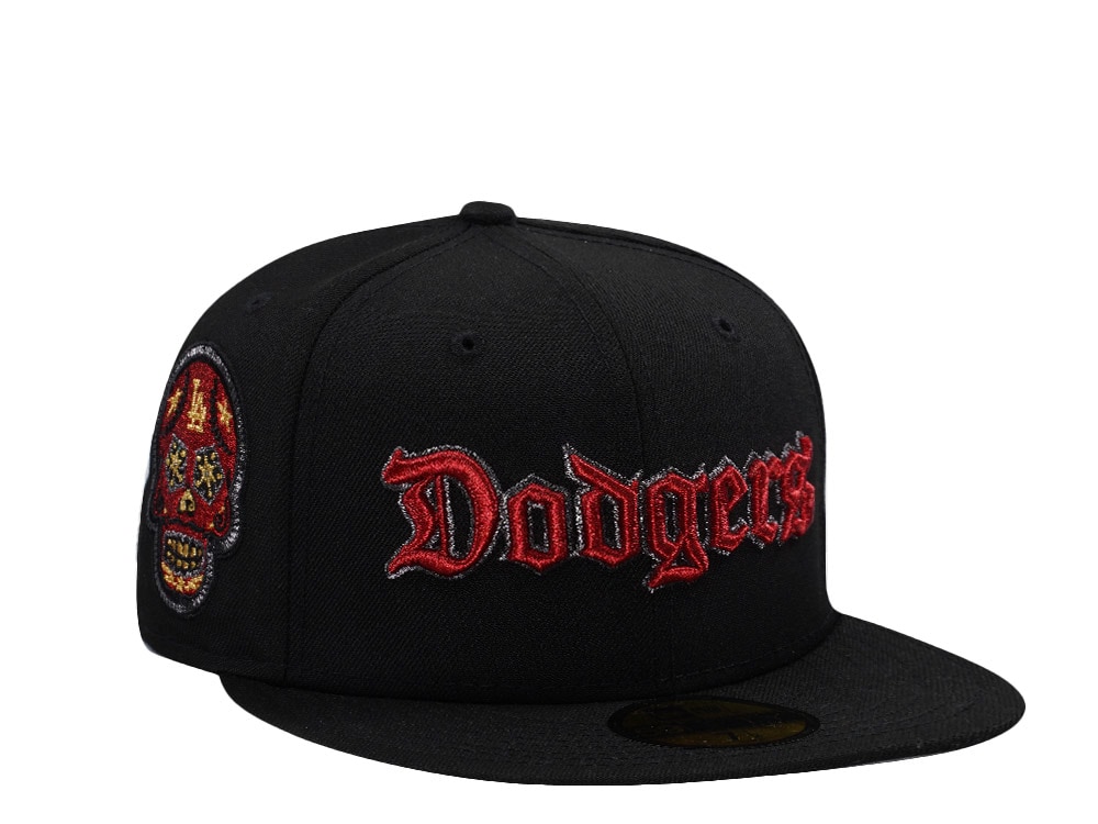 New Era Los Angeles Dodgers Skull Metallic Black Prime Edition 59Fifty Fitted Casquette
