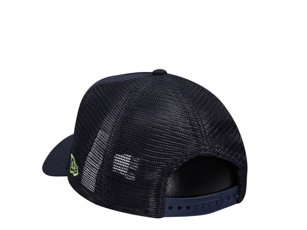 New Era Seattle Seahawks Navy 9Forty A Frame Trucker Snapback Casquette