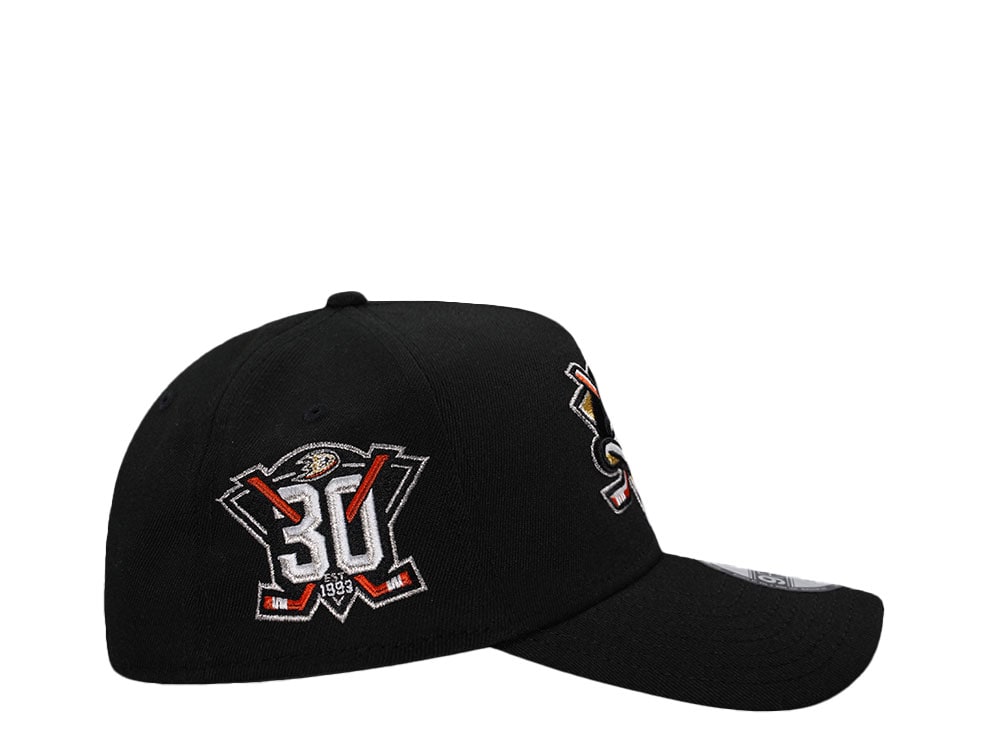 New Era Anaheim Ducks 30th Anniversary Black Edition 9Forty A Frame Snapback Casquette
