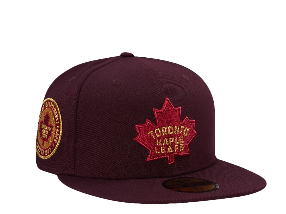 New Era Toronto Maple Leafs 50th Anniversary Maroon Throwback Edition 59Fifty Fitted Casquette