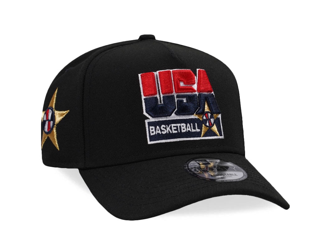 New Era Team USA Basketball Black Prime Edition 9Forty A Frame Snapback Casquette