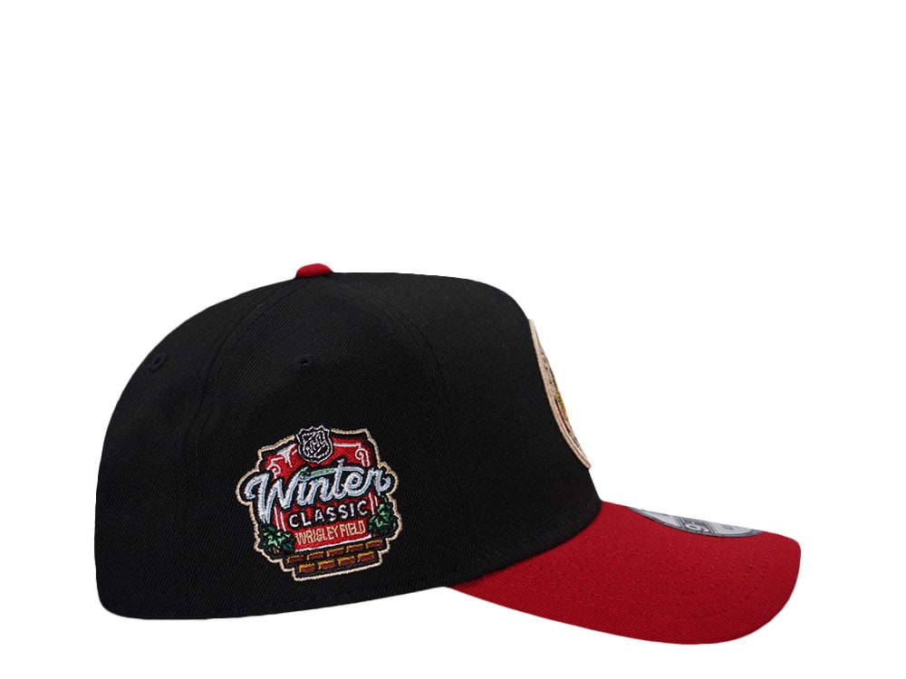New Era Chicago Blackhawks Winter Classic Wrigley Field Black Two Tone Edition 9Forty A Frame Snapback Casquette