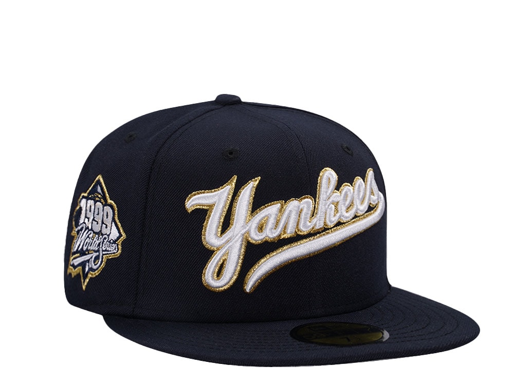New Era New York Yankees World Series 1999 Navy Gold Edition 59Fifty Fitted Casquette