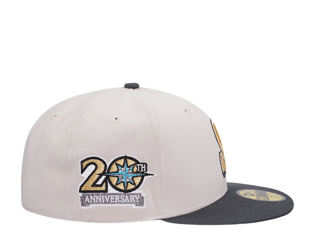 New Era Seattle Mariners 20th Anniversary Stone Gold Two Tone Edition 59Fifty Fitted Casquette