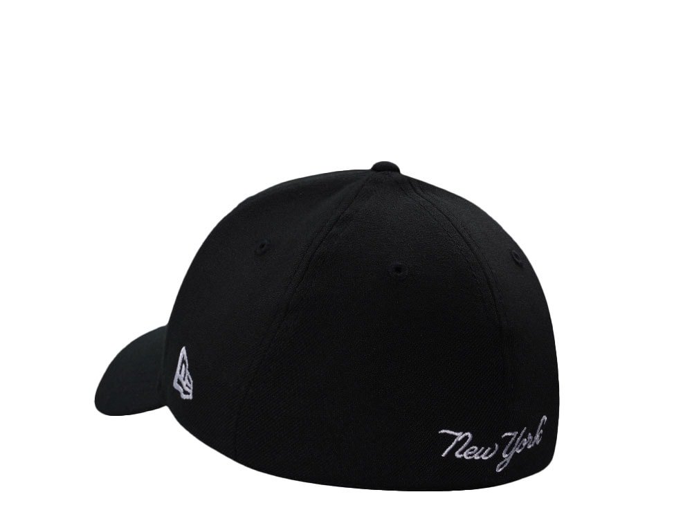 New Era New York Yankees Black Script Edition 39Thirty Stretch Fit Casquette