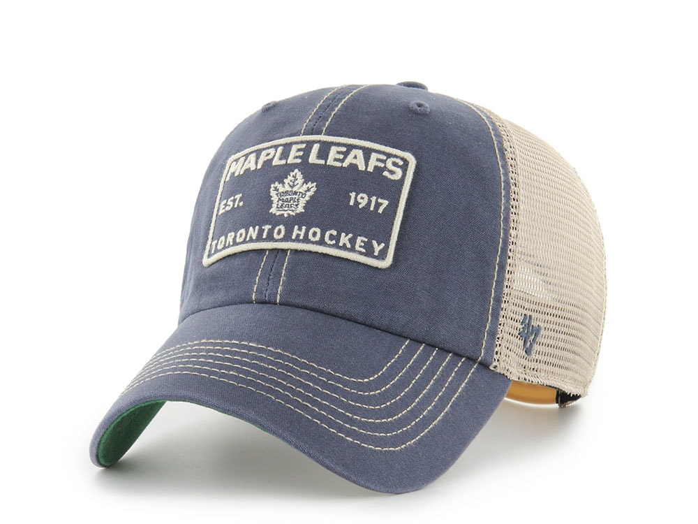 47Brand Toronto Maple Leafs Vintage Navy Wabash Edition Trucker Clean Up Snapback Casquette