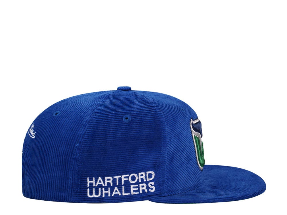 Mitchell & Ness Hartford Whalers Blue Cord Vintage Snapback Casquette