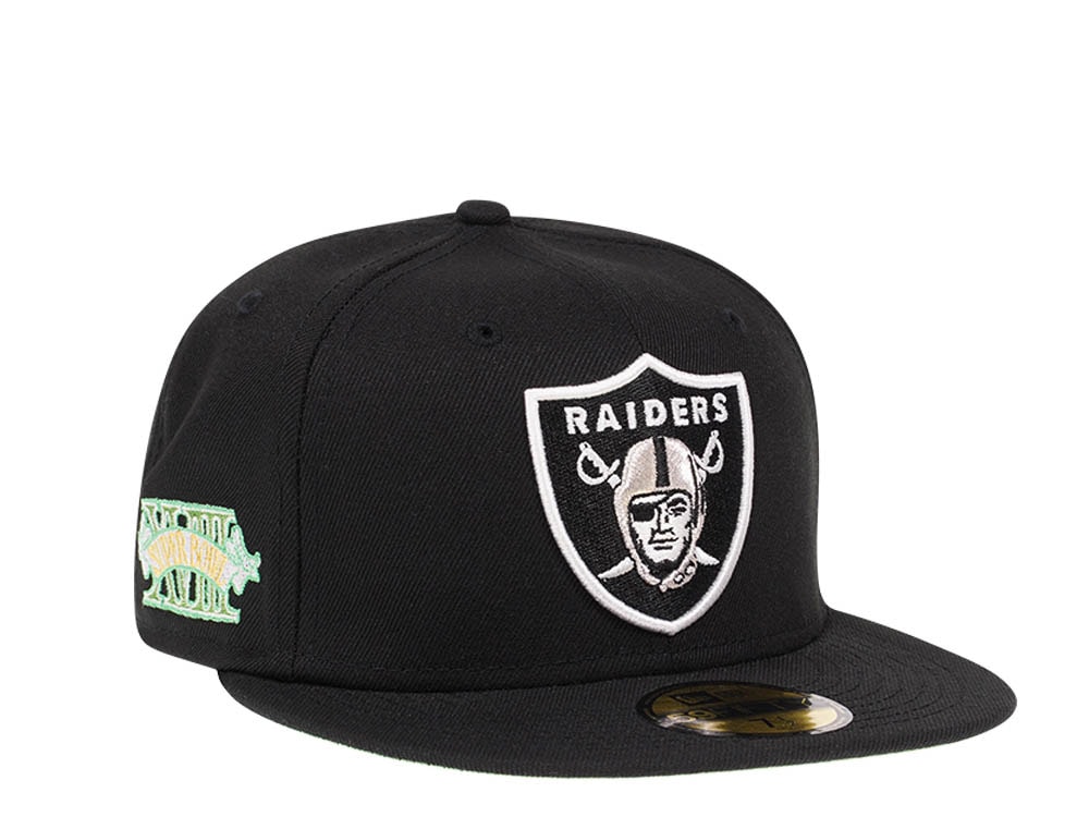 New Era Las Vegas Raiders Citruspop Patch Super Bowl XVIII 59fifty Fitted Casquette