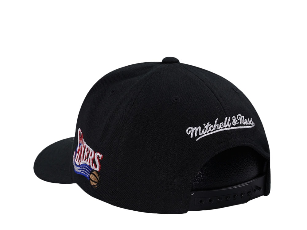 Mitchell & Ness Philadelphia 76ers Hardwood Classic Pro Crown Fit Black Snapback Casquette