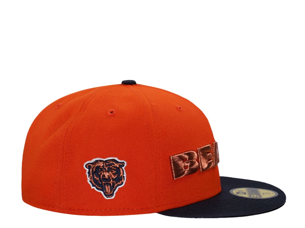 New Era Chicago Bears Orange Satin Brim Edition 59Fifty Fitted Casquette