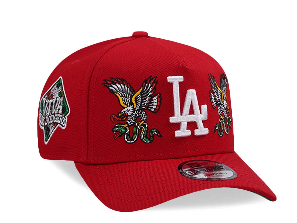New Era Los Angeles Dodgers Viva Eagle Scarlet Prime Edition 9Forty A Frame Snapback Casquette