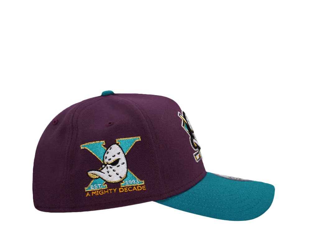 New Era Anaheim Ducks 10th Anniversary Throwback Edition 9Forty A Frame Snapback Casquette