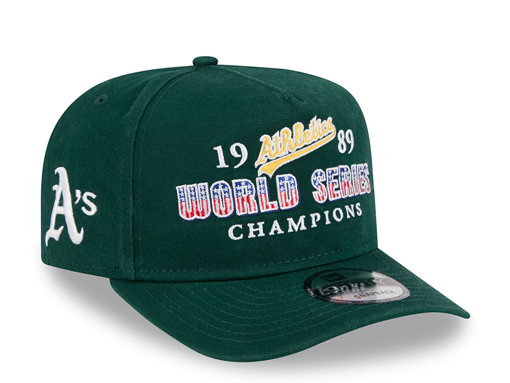 New Era Oakland Athletics World Series Champions 1989 Historic Green Edition 9Fifty A Frame Snapback Casquette
