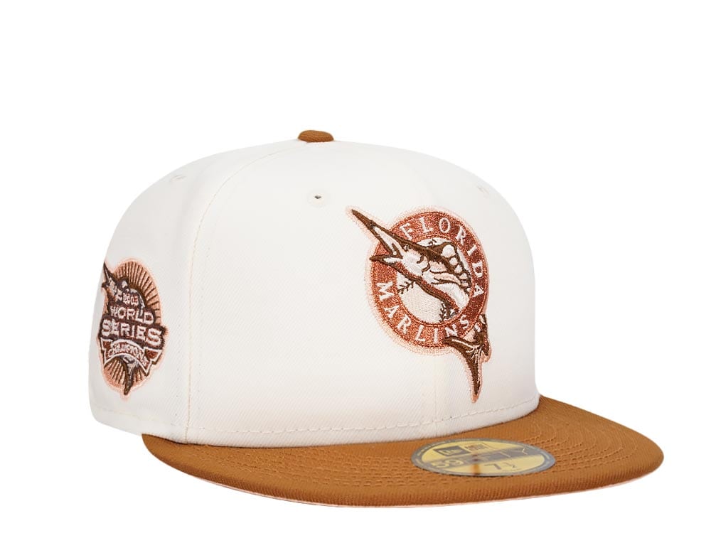 New Era Florida Marlins World Series 2003 Cream Peach Copper Two Tone Edition 59Fifty Fitted Casquette