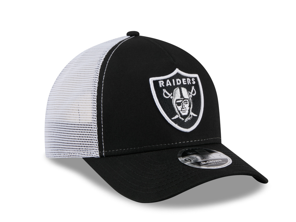 New Era Las Vegas Raiders Official Team Color Edition 9Forty M Crown A Frame Trucker Snapback Casquette