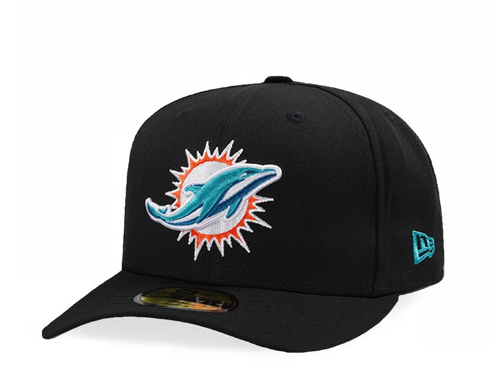 New Era Miami Dolphins Black Classic Edition Pre Curved 59Fifty Fitted Casquette
