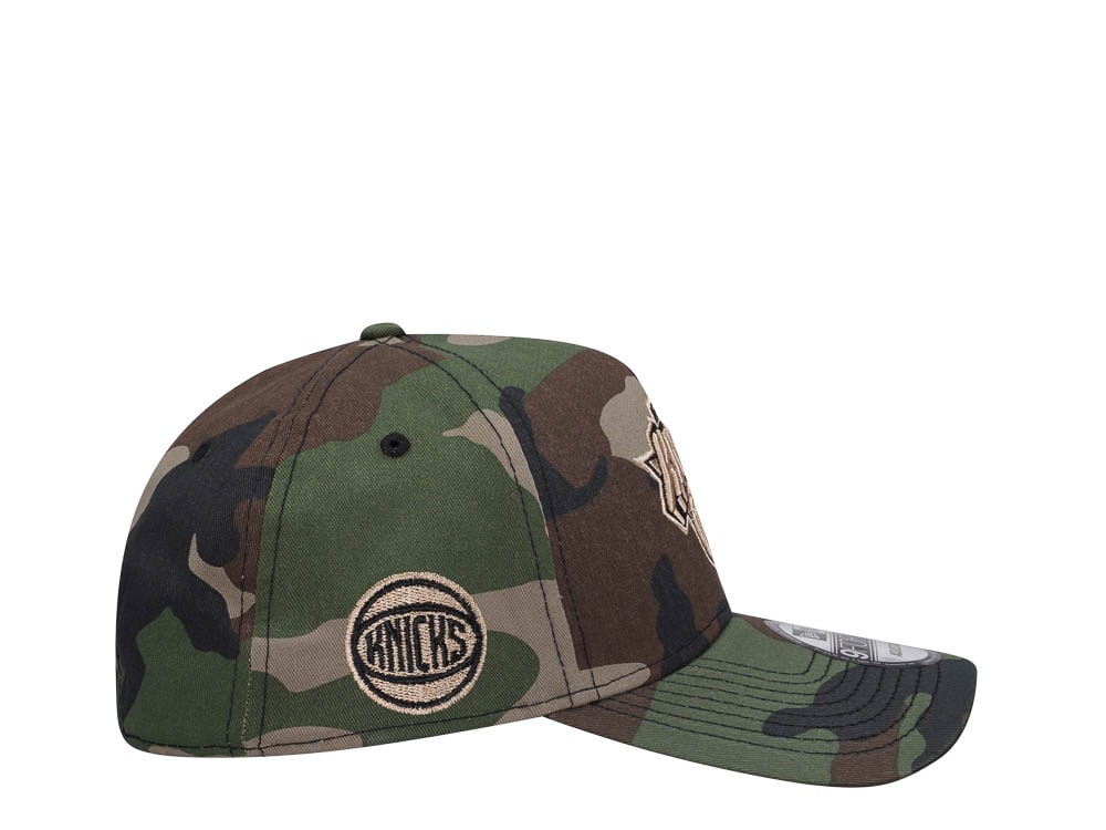 New Era New York Knicks C Dub Camo 9Forty A Frame Snapback Casquette