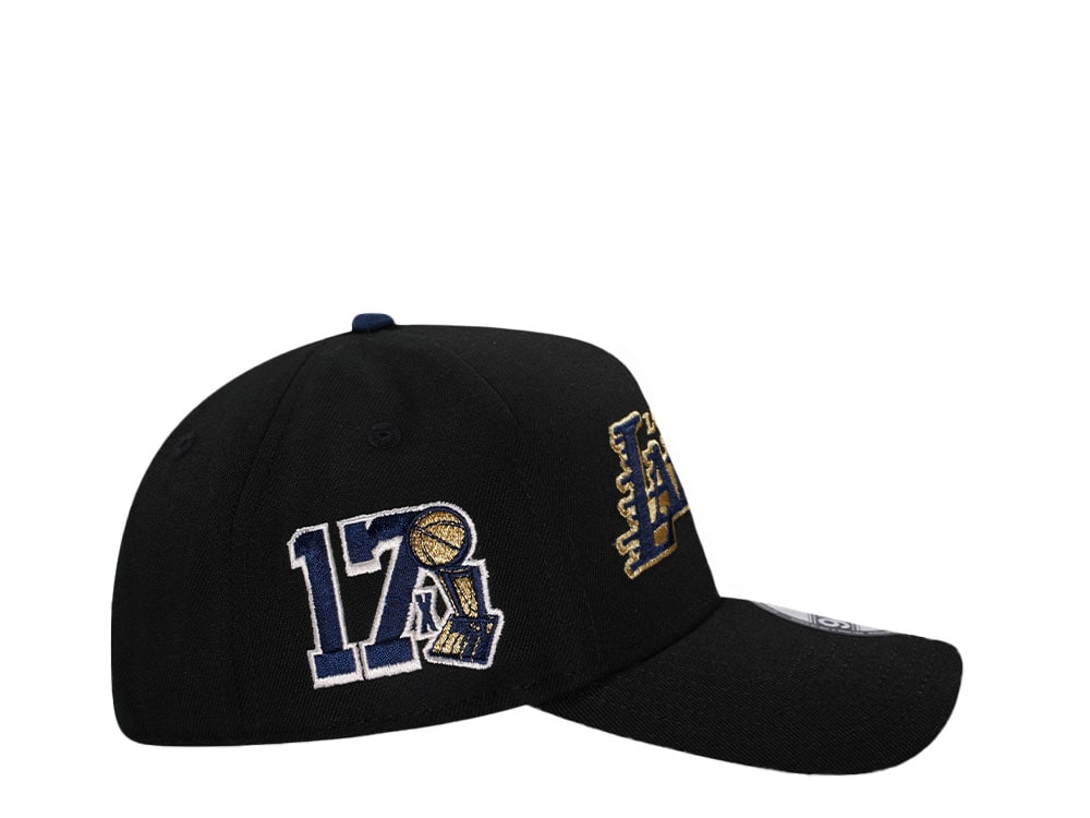 New Era Los Angeles Lakers Black Throwback Edition 9Forty A Frame Snapback Casquette