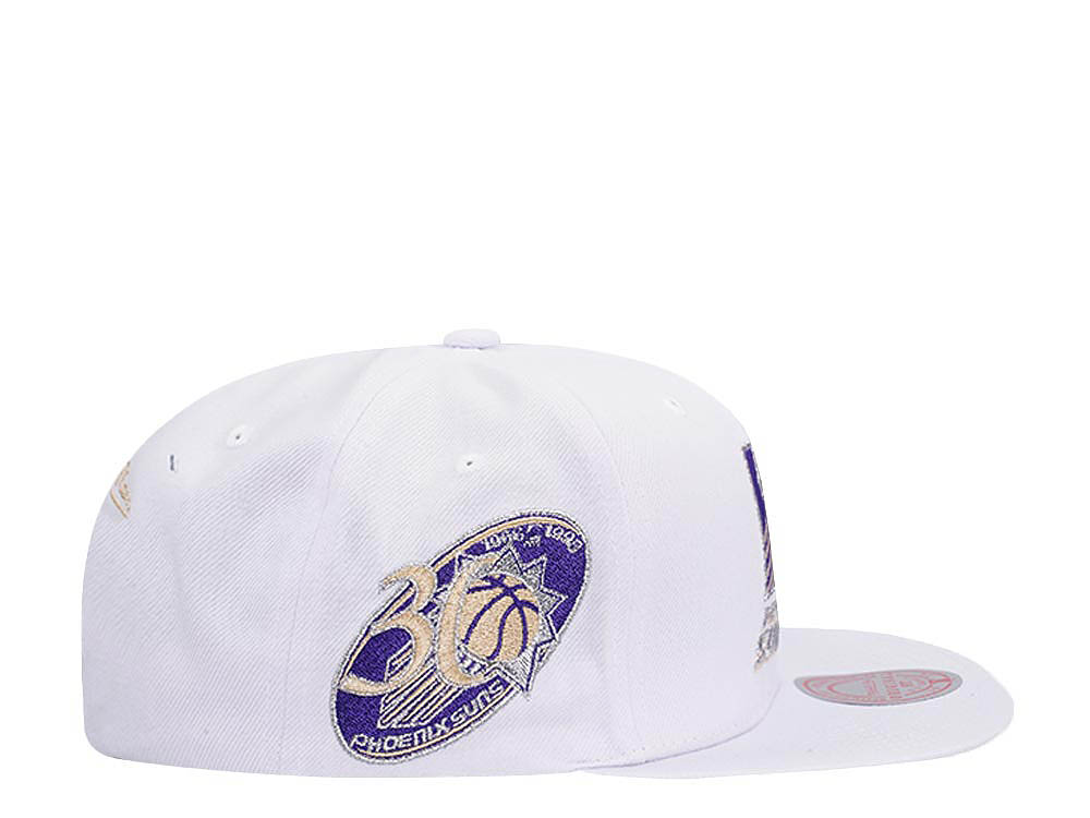 Mitchell & Ness Phoenix Suns 30th Anniversary Winter White Hardwood Classic Snapback Casquette