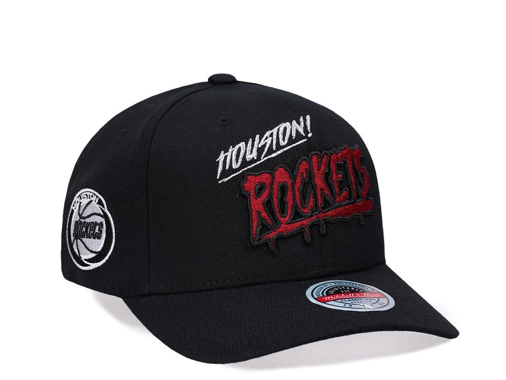 Mitchell & Ness Houston Rockets Hardwood Classic Slap Sticker Red Line Flex Snapback Casquette