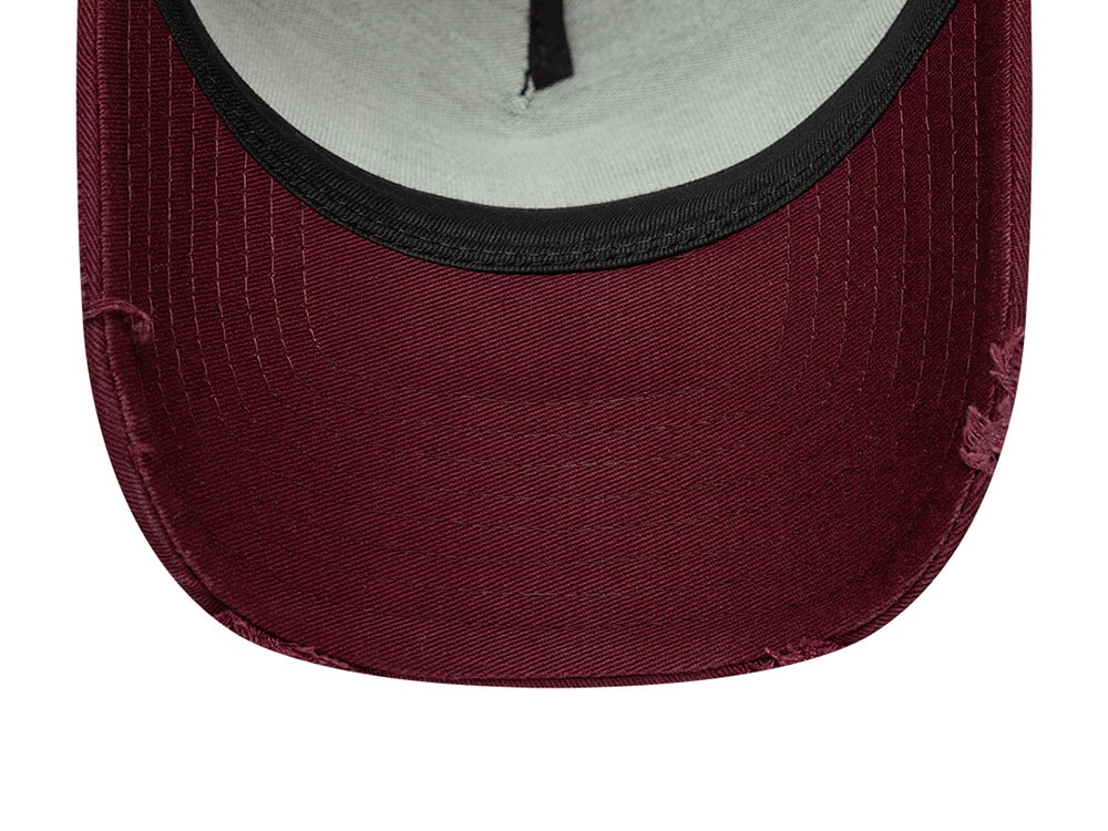 New Era Patch Washed Dark Red Edition 9Forty A Frame Snapback Casquette