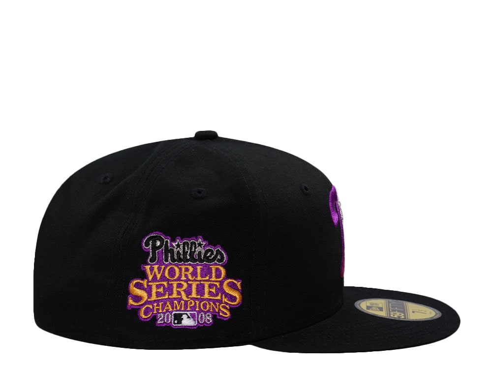 New Era Philadelphia Phillies World Series 2008 Black Purple Edition 59Fifty Fitted Casquette