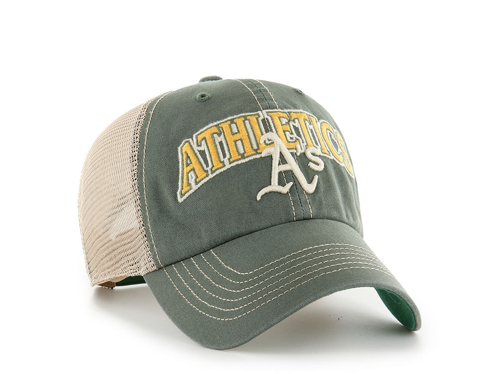 47Brand Oakland Athletics Bottle Green Tuscloosa Edition Trucker Clean Up Snapback Casquette