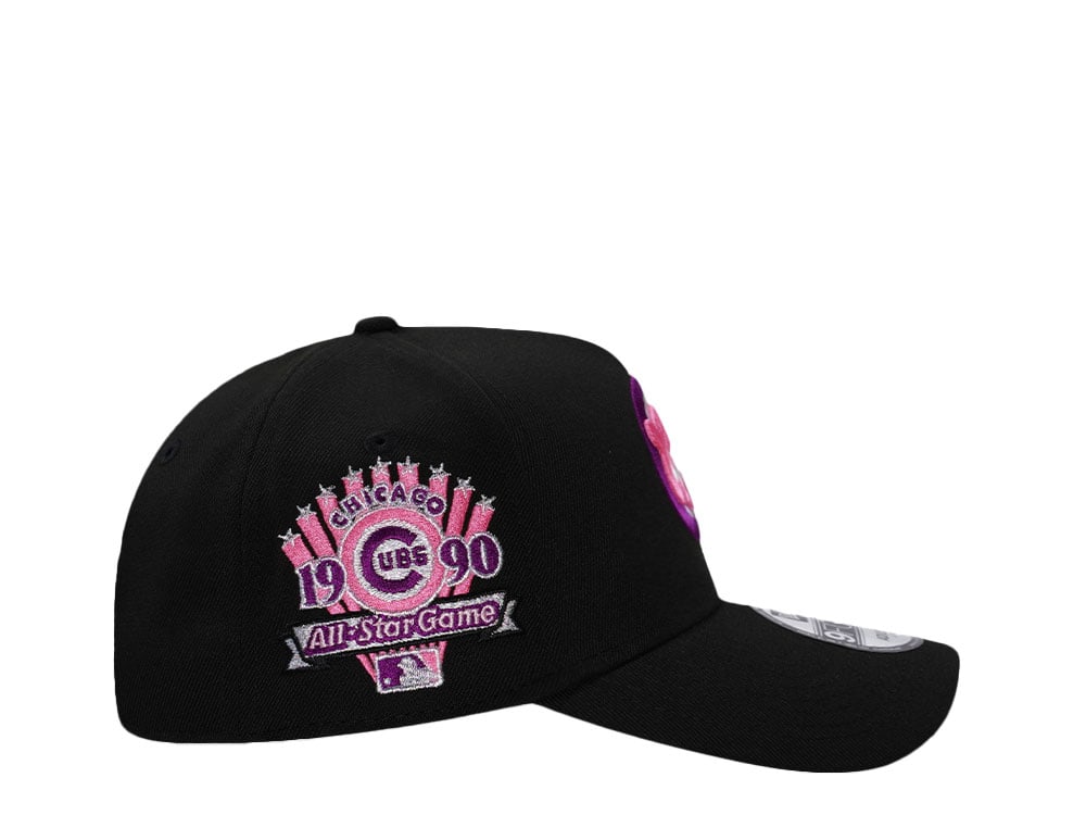New Era Chicago Cubs All Star Game 1990 Magenta Black Prime Edition 9Forty A Frame Snapback Casquette