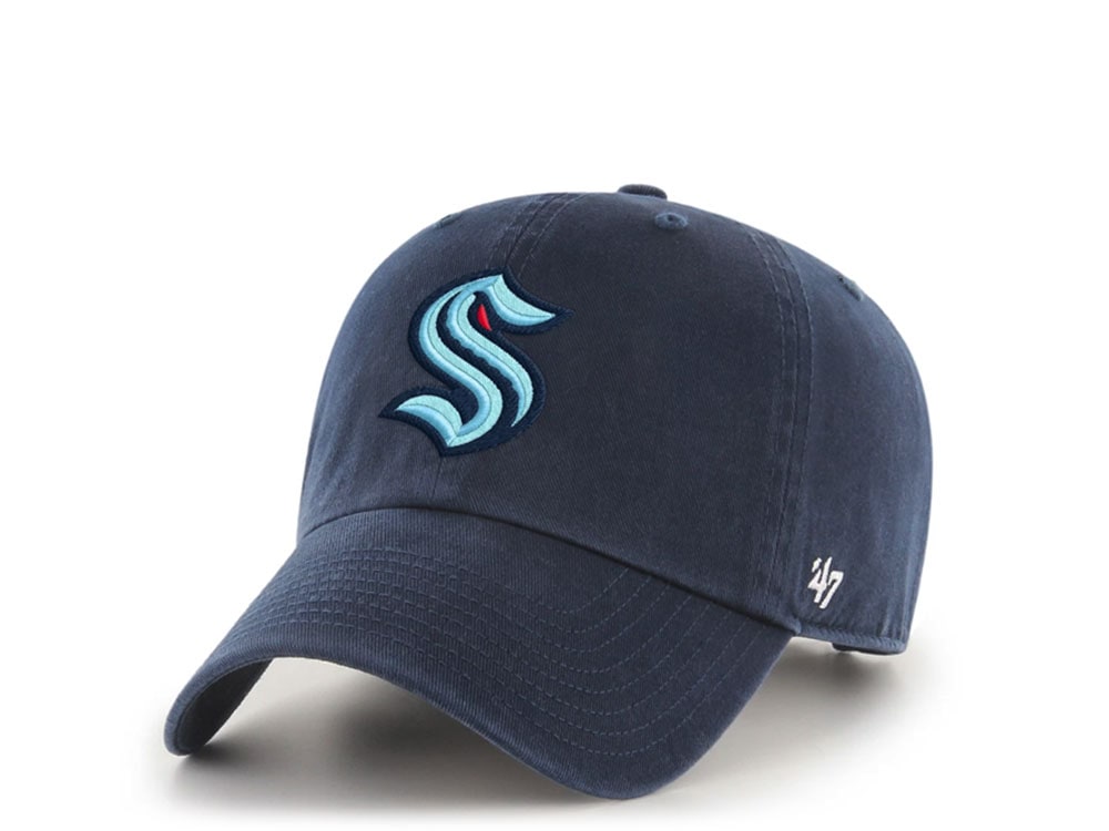 47Brand Seattle Kraken Clean Up Navy Strapback Casquette