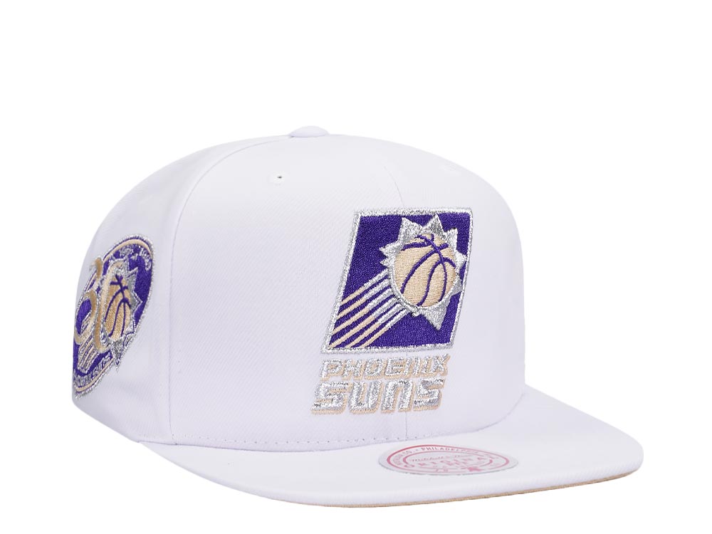 Mitchell & Ness Phoenix Suns 30th Anniversary Winter White Hardwood Classic Snapback Casquette