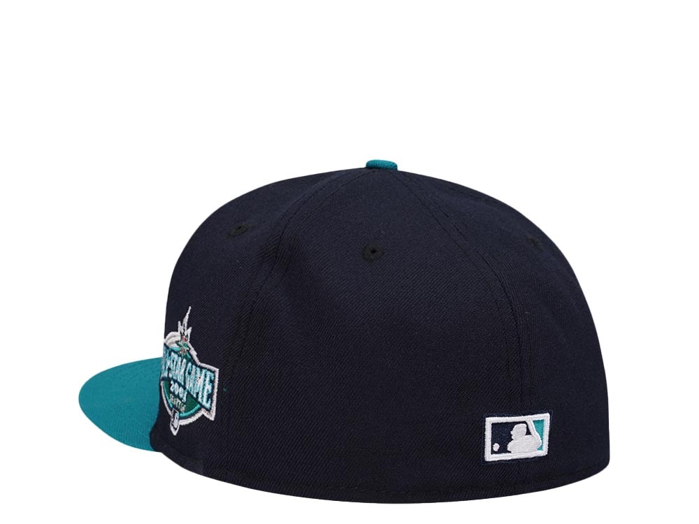 New Era Seattle Mariners All Star Game 2001 Navy Teal Two Tone Classic Edition 59Fifty Fitted Casquette