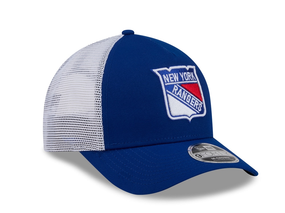 New Era New York Rangers Official Team Color Edition 9Forty M Crown A Frame Trucker Snapback Casquette
