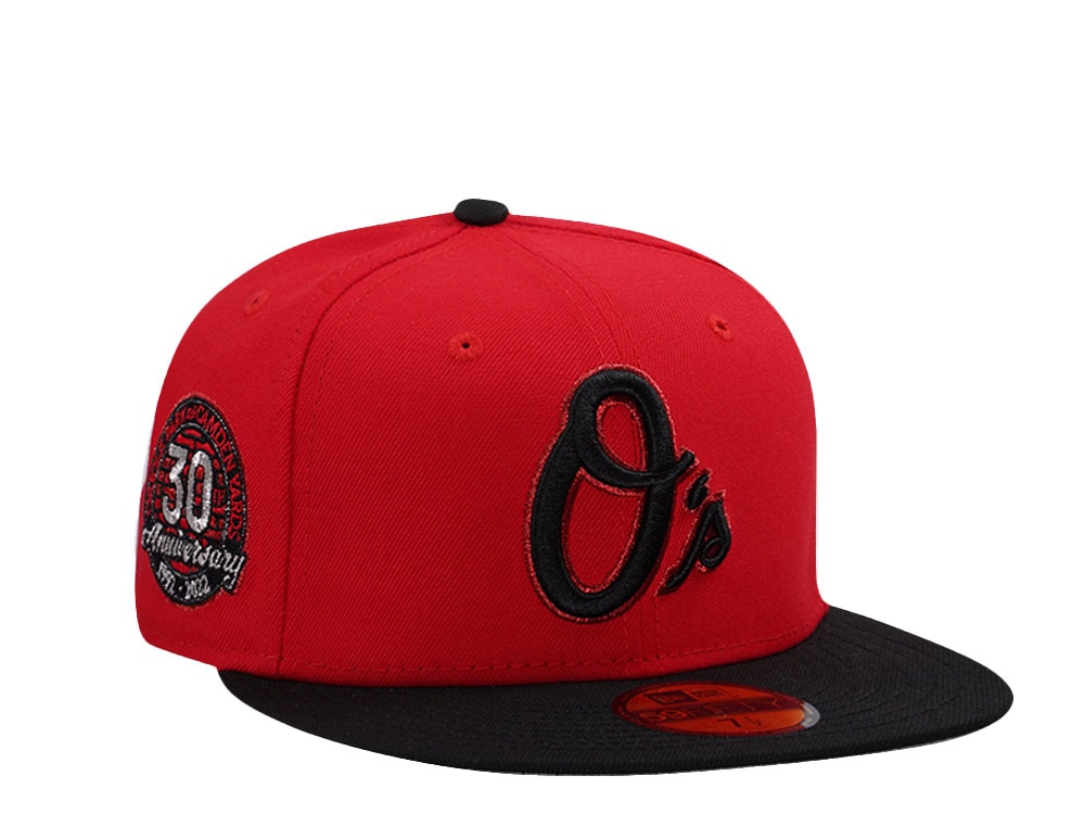 New Era Baltimore Orioles 30th Anniversary Red Two Tone Edition 59Fifty Fitted Casquette