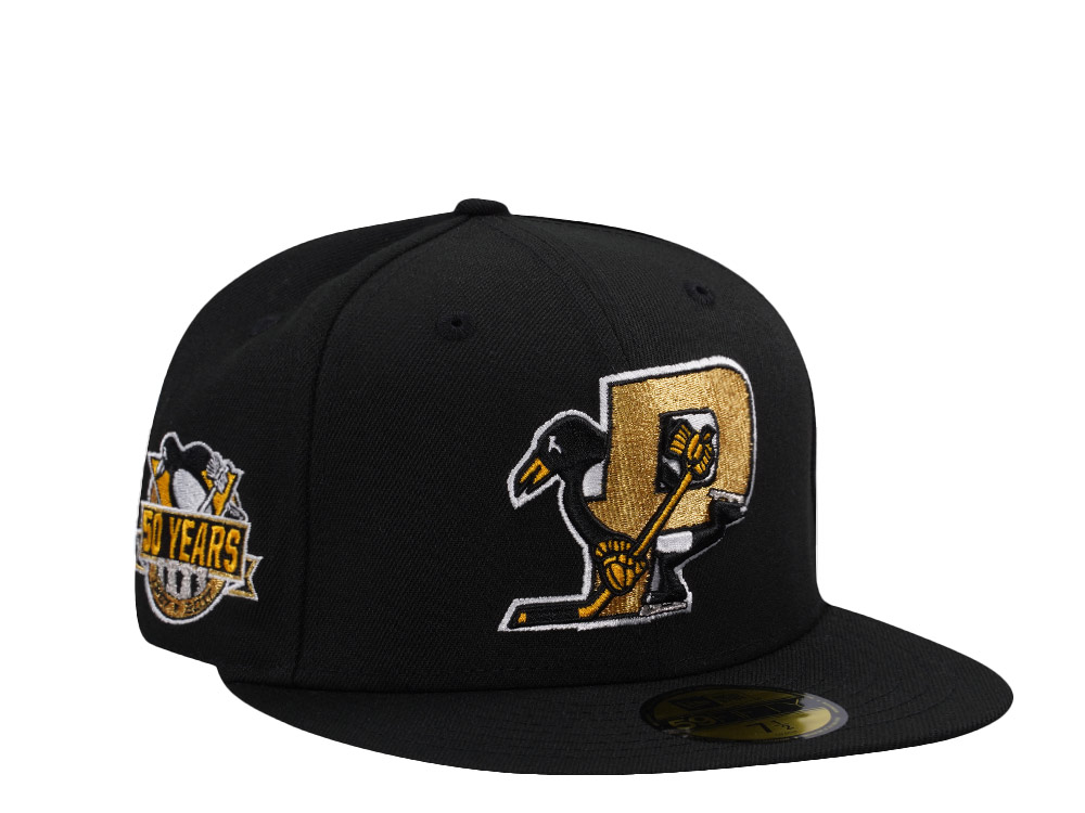 New Era Pittsburgh Penguins 50th Anniversary Black Prime Edition 59Fifty Fitted Casquette
