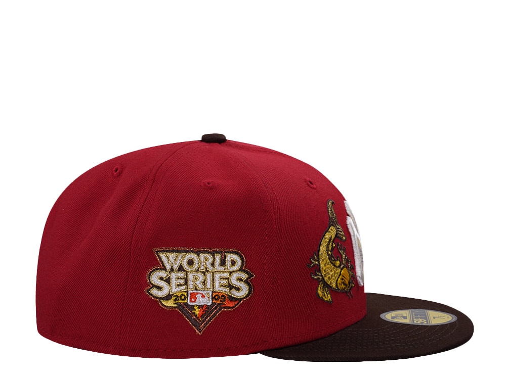 New Era New York Yankees World Series 2009 Pinot Red Two Tone Edition 59Fifty Fitted Casquette