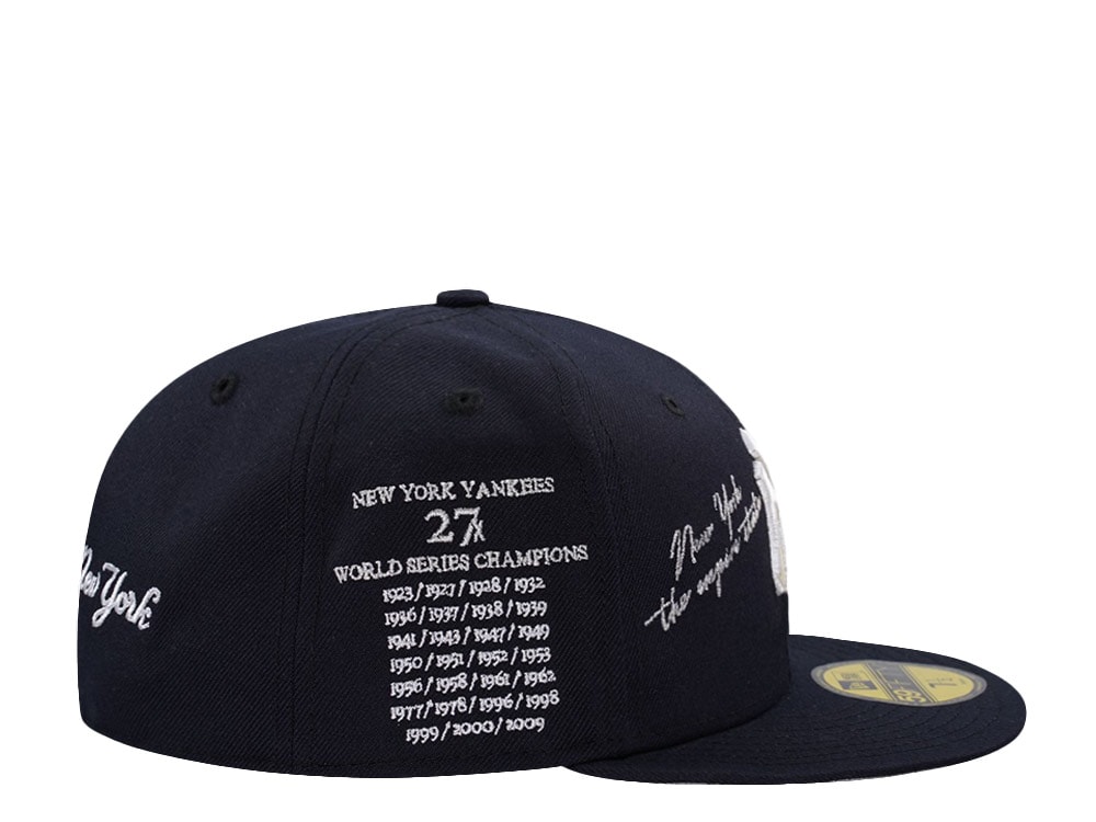 New Era New York Yankees 27x World Series Champions Navy Prime Edition 59Fifty Fitted Casquette