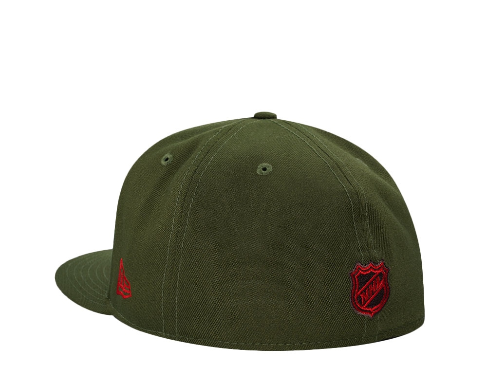 New Era Anaheim Ducks 30th Anniversary Horror Pack Rifle Green Edition 59Fifty Fitted Casquette