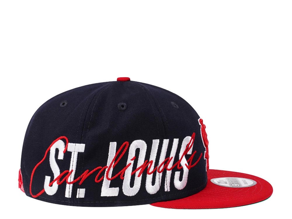 New Era St. Louis Cardinals Navy Sidefront Edition 9Fifty Snapback Casquette