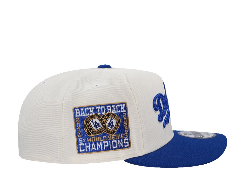 New Era Los Angeles Dodgers Back to Back World Series White Classic Edition 9Fifty A Frame Snapback Casquette